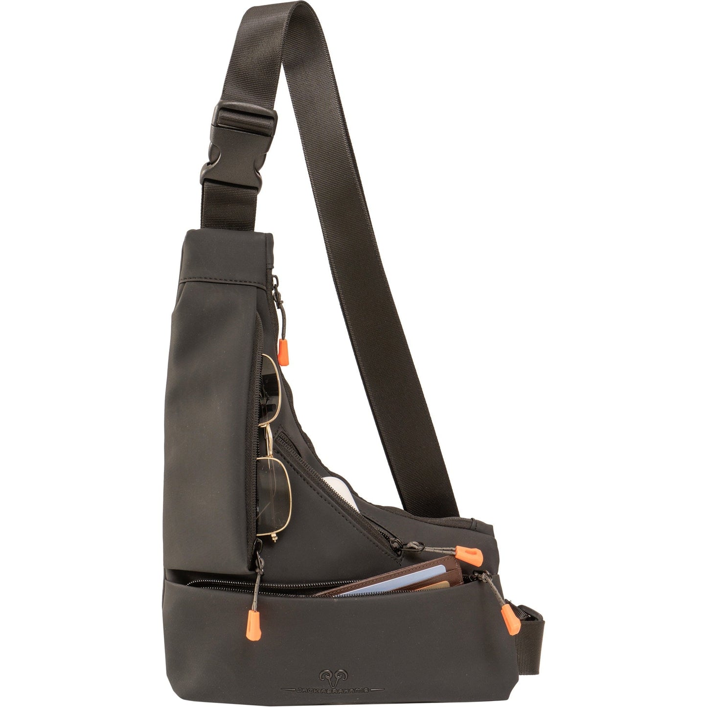 Jack Abrahams The Warren | 14-In Smooth Tarpaulin Crossbody Sling Bag
