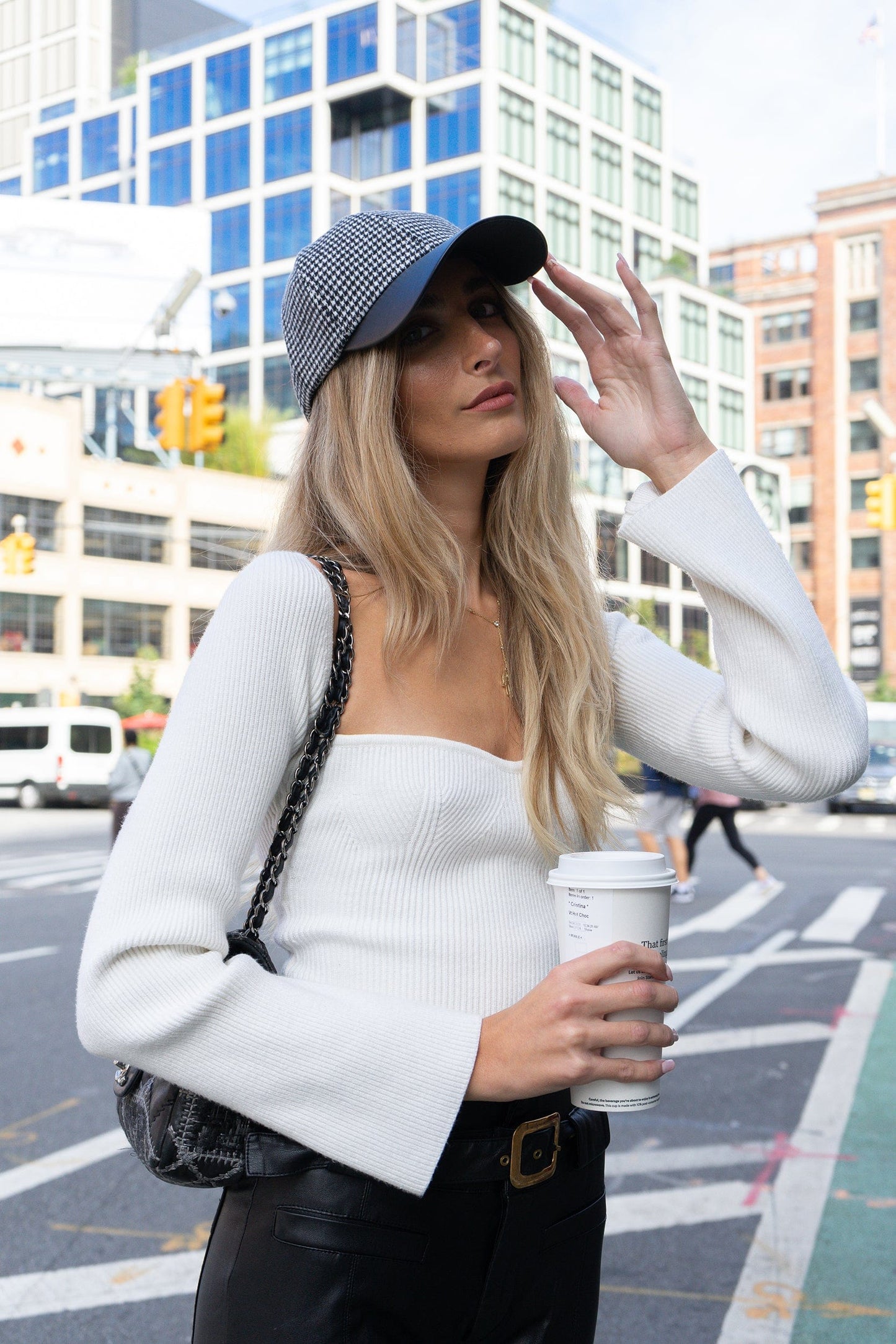 Magid Houndstooth Baseball Cap