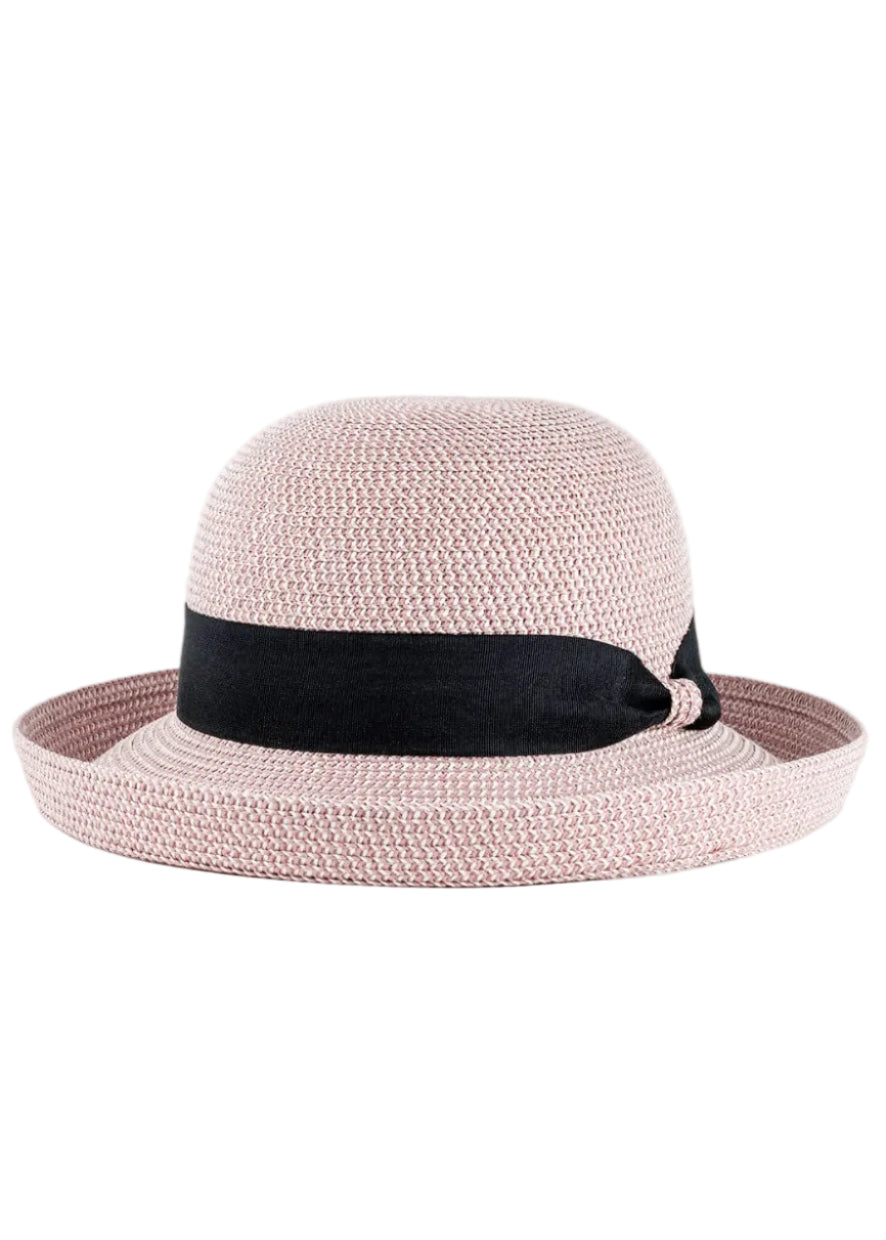 Magid Two Tone Straw Bow Kettle Hat