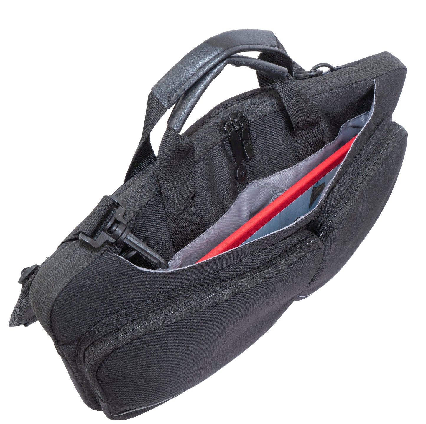 Jack Abrahams |The Preppy | 18-In Men's Lightweight Twill Laptop Briefcase with Reflectors