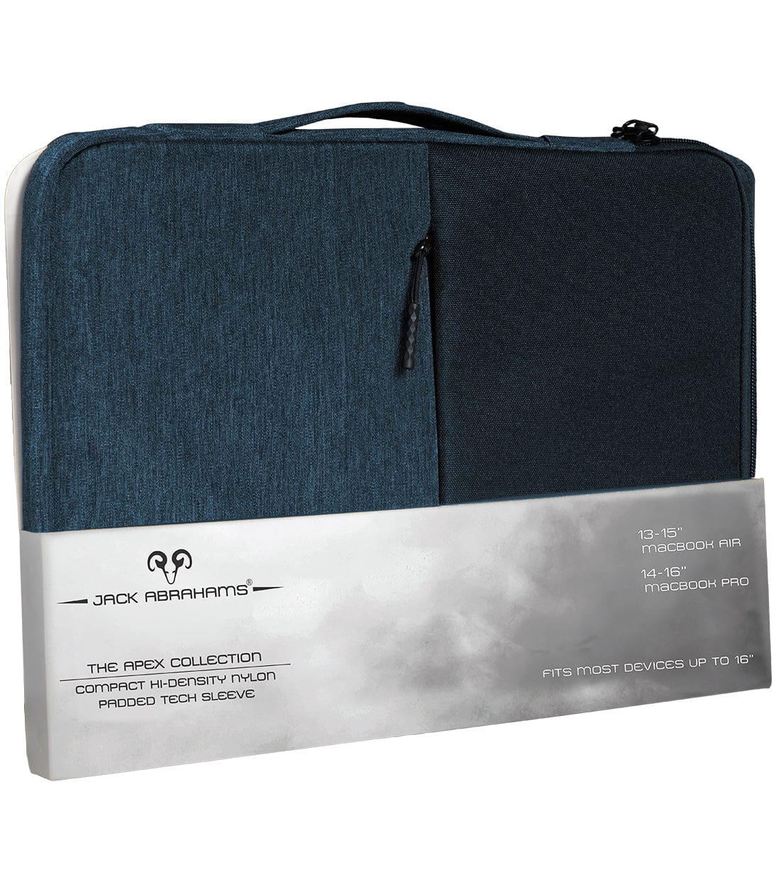 Jack Abrahams The Velocity Two-Tone Nylon Protective Padded Laptop Sleeve