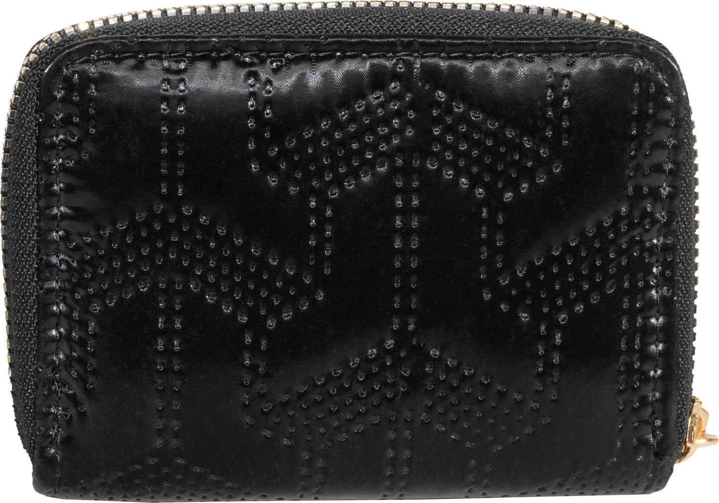 Rebecca & Rifka Patent Geometric Quilt Medallion Zip Accordian Wallet