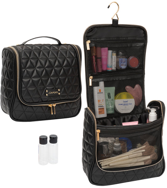 Joan & David The Triangle Quilted Hanging Toiletry Bag