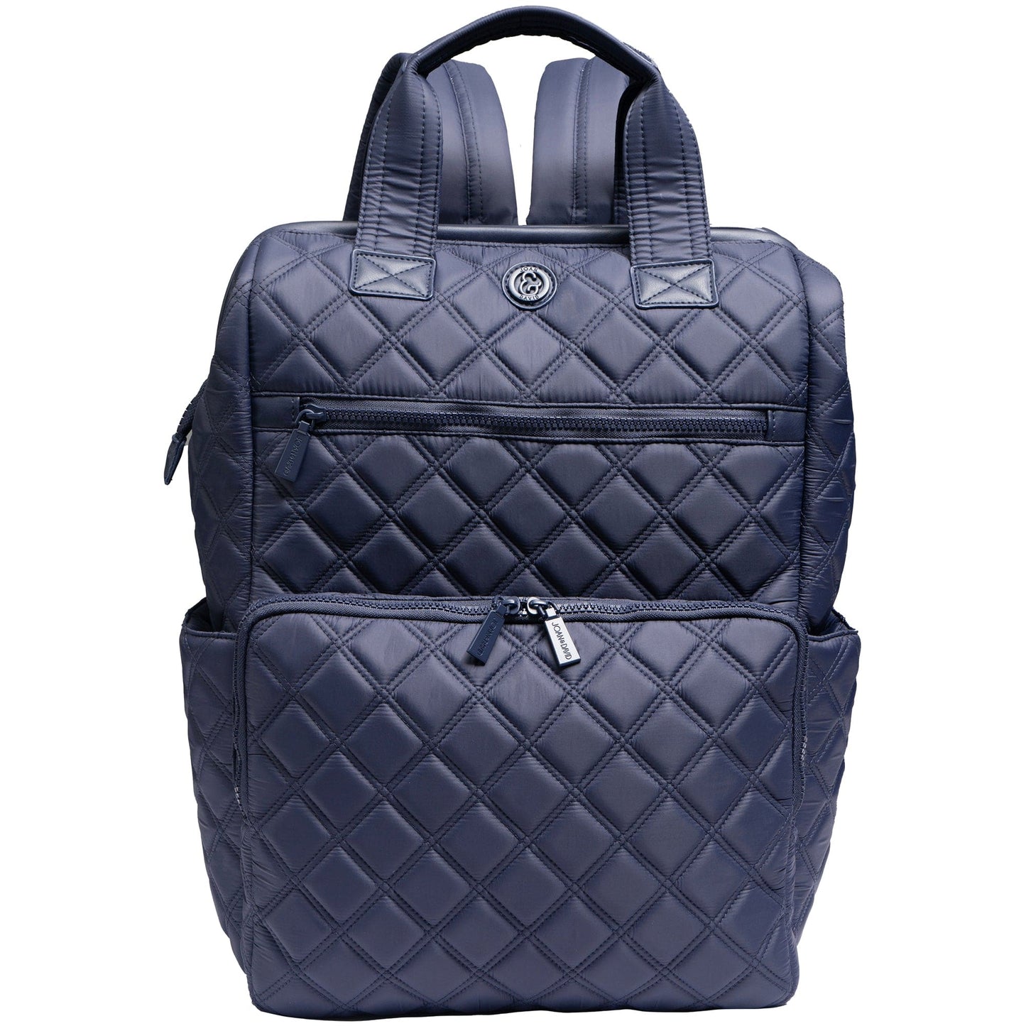 Joan & David Diamond Quilted Puffer Nylon Square Laptop Backpack