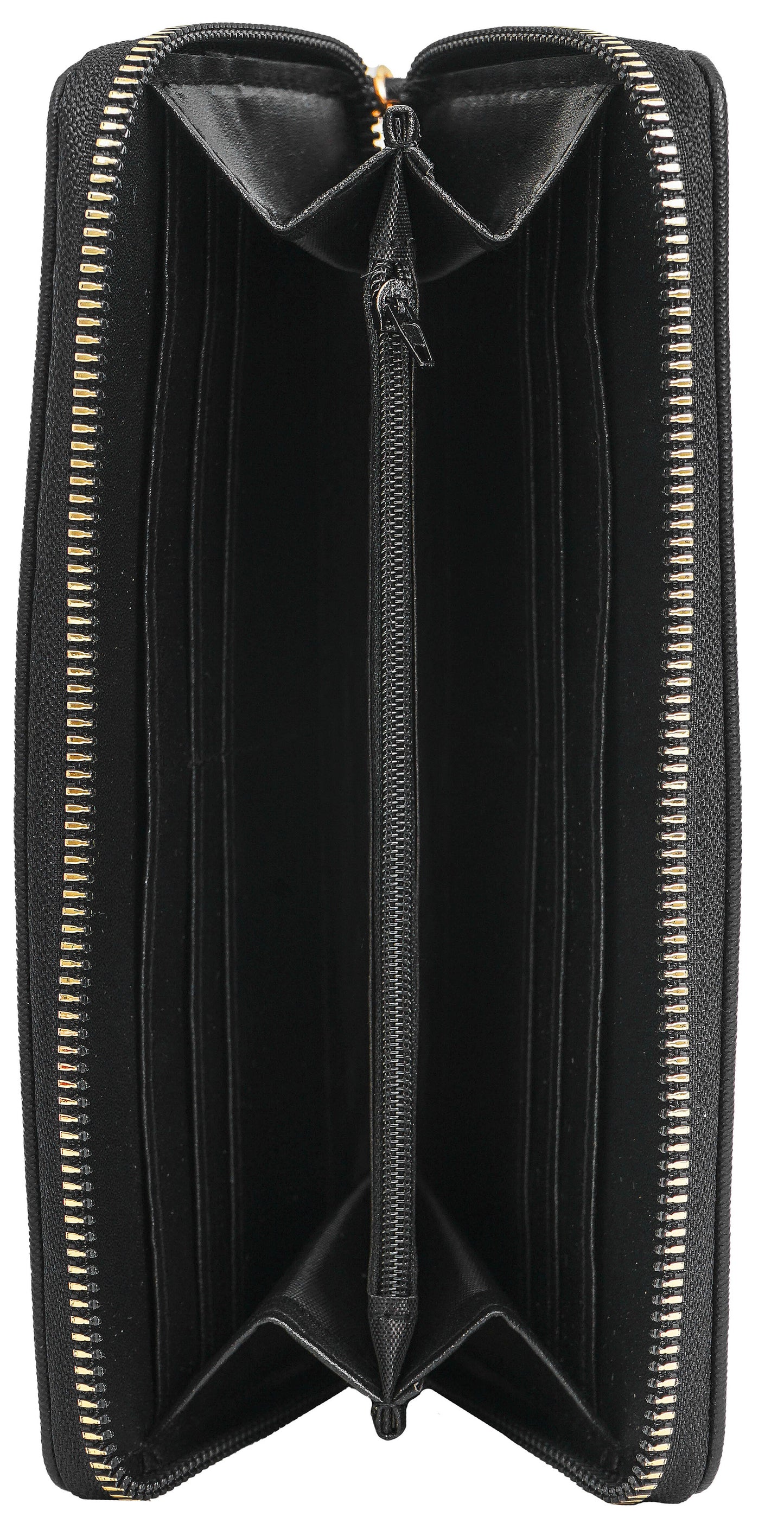 Rebecca & Rifka Saffiano Medallion Zip Wristlet Wallet