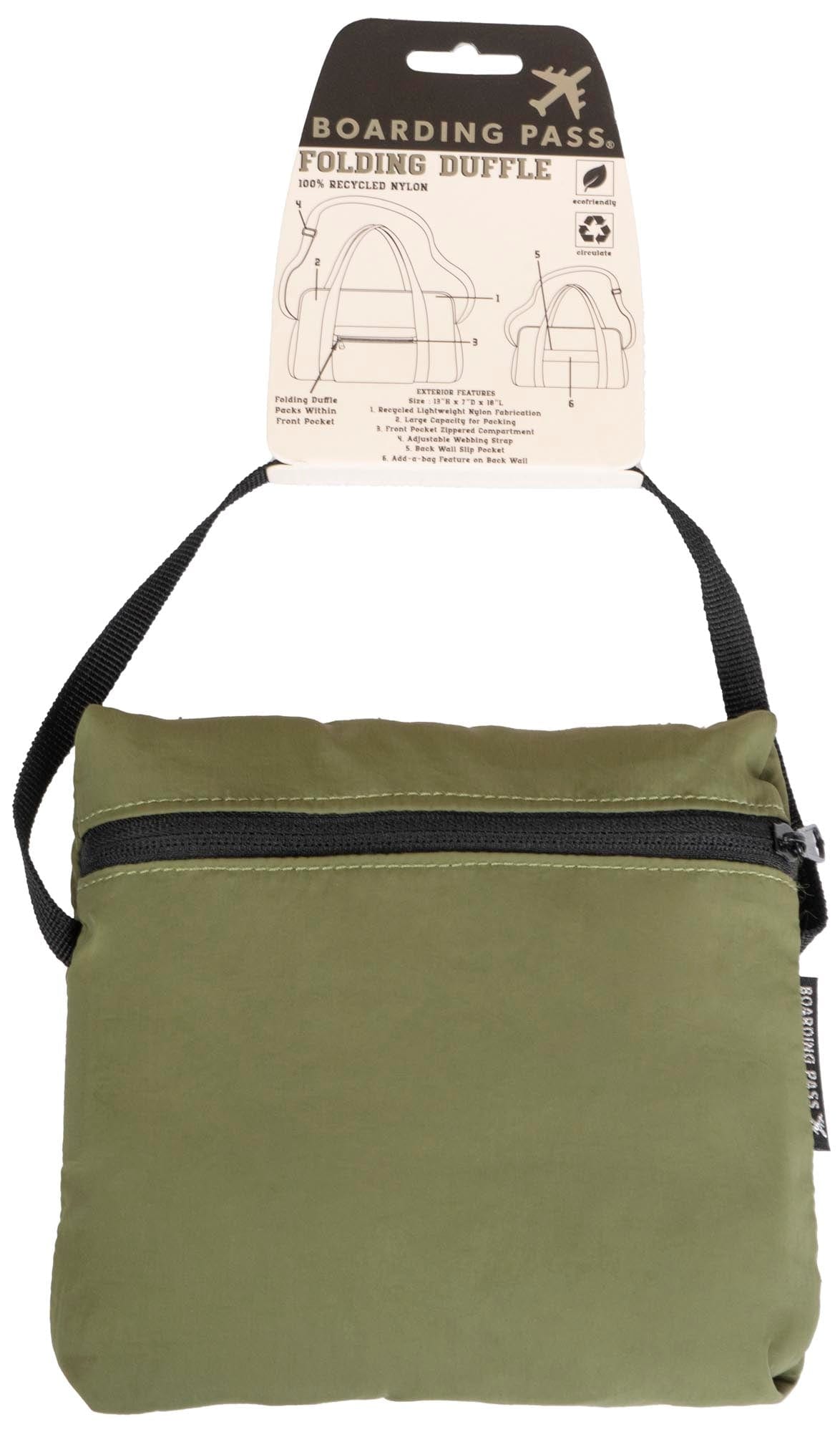 Boarding Pass Recycled Foldable & Packable Pouch Duffel Travel Bag