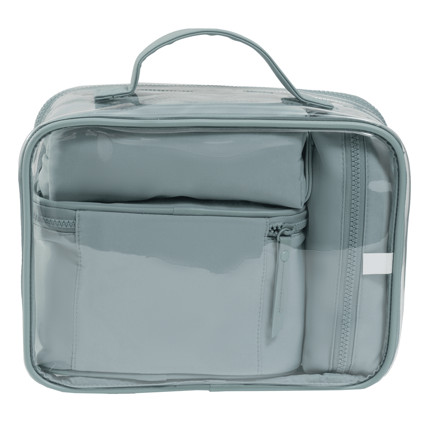 Joan & David Tonal Sport Nylon 4-Piece Clear Cosmetic Bag Set