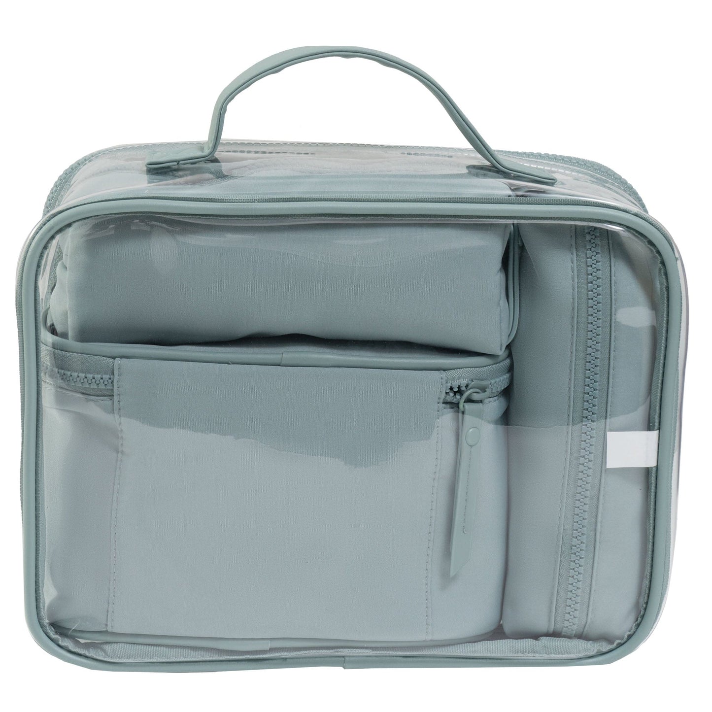 Joan & David Tonal Sport Nylon 4-Piece Clear Cosmetic Bag Set