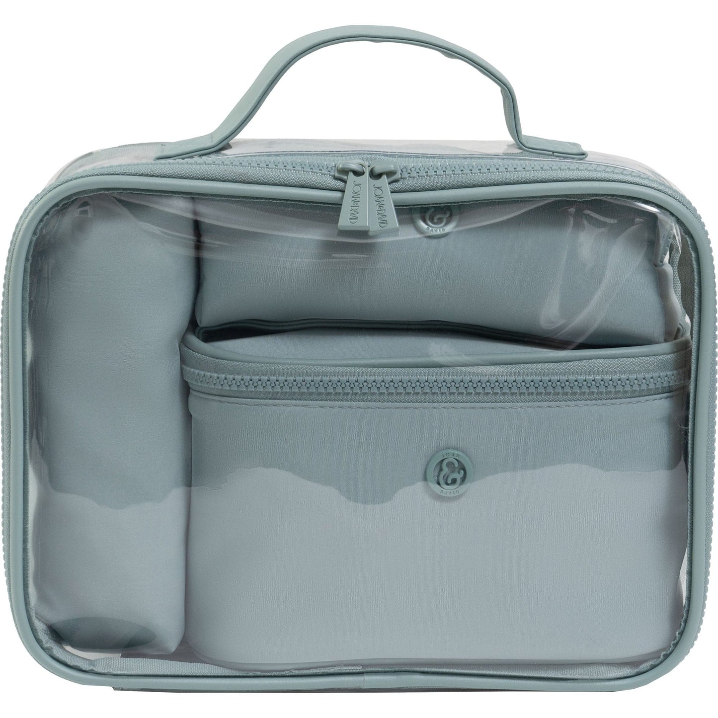 Joan & David Tonal Sport Nylon 4-Piece Clear Cosmetic Bag Set