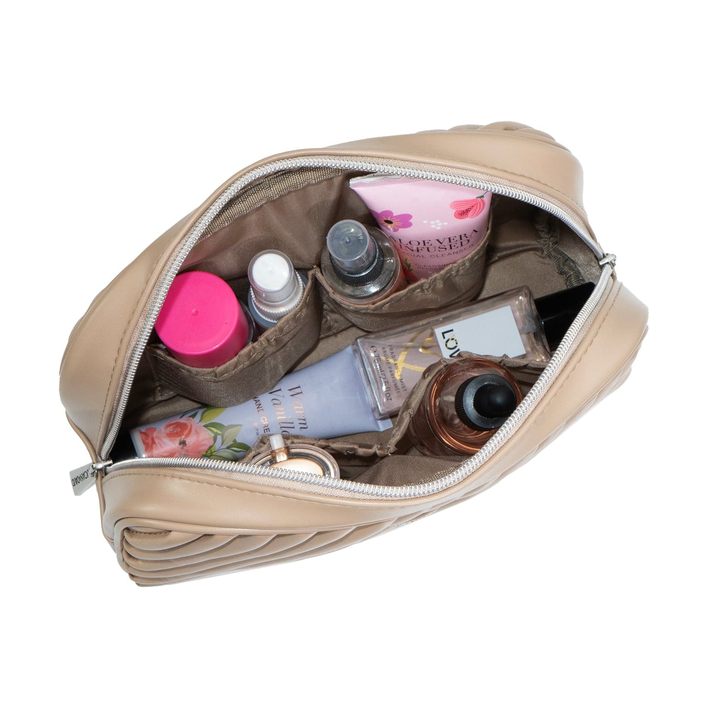 Joan & David The Diagonal Quilted Toiletry Case