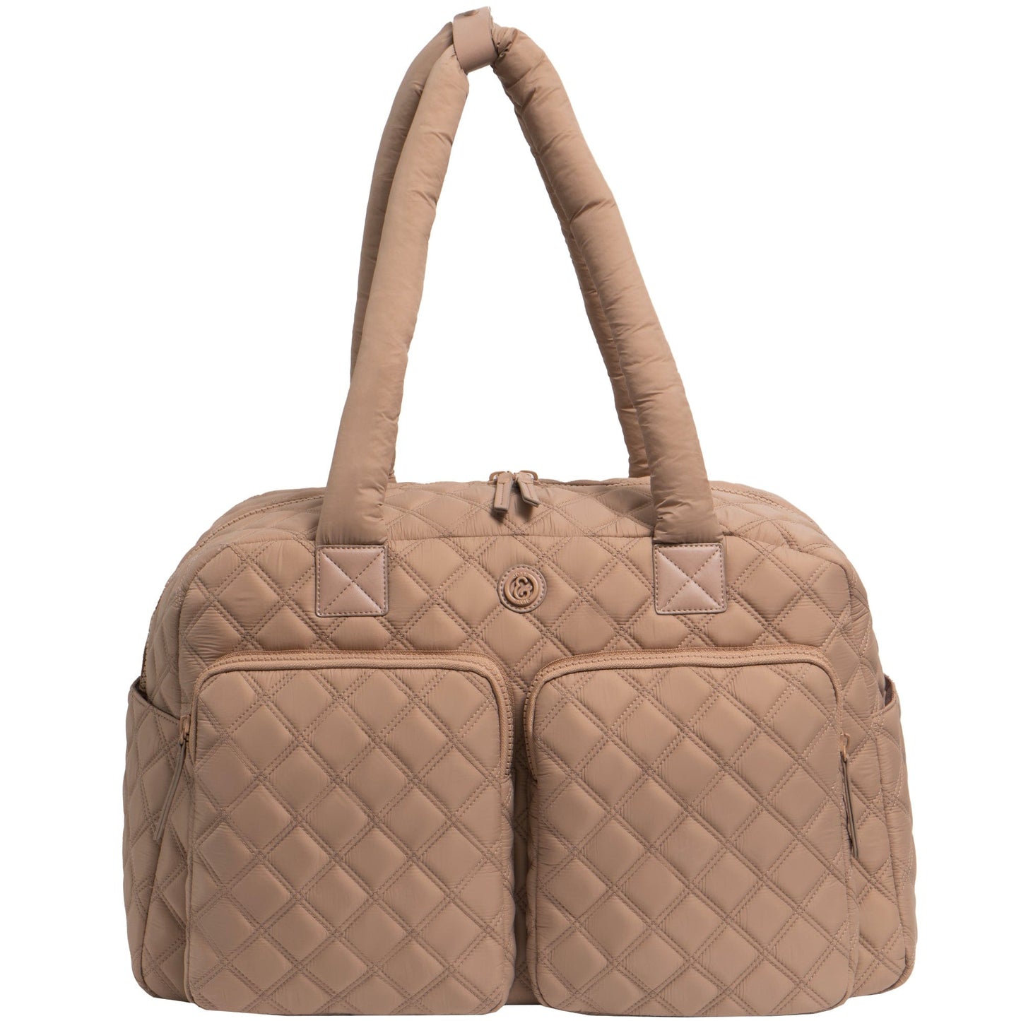 Joan & David Two Pocket Diamond Quilted 22 in. Duffel Bag