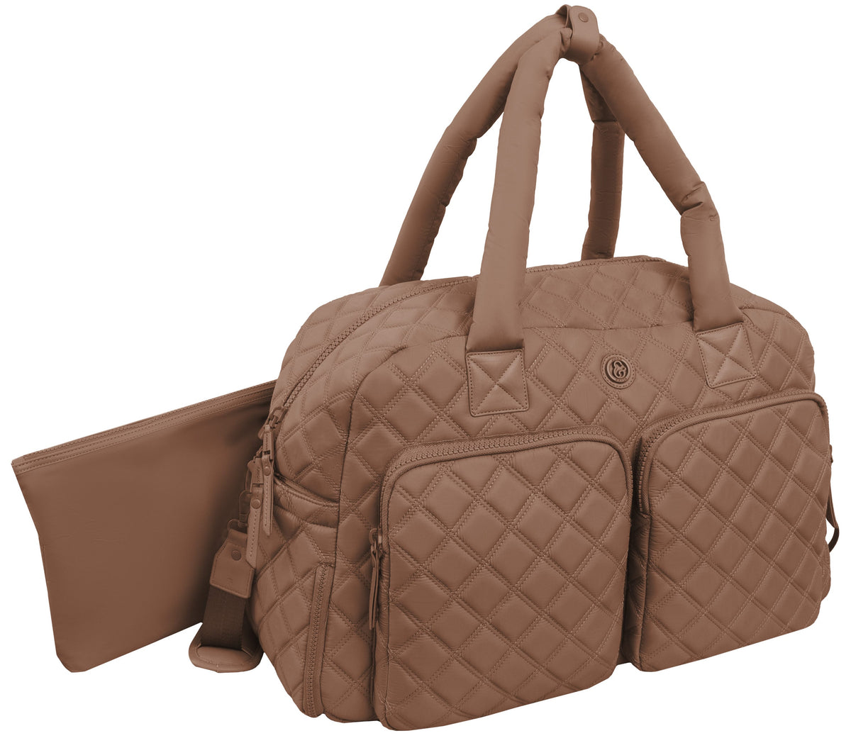 Joan & David Two Pocket Diamond Quilted 22 in. Duffel Bag