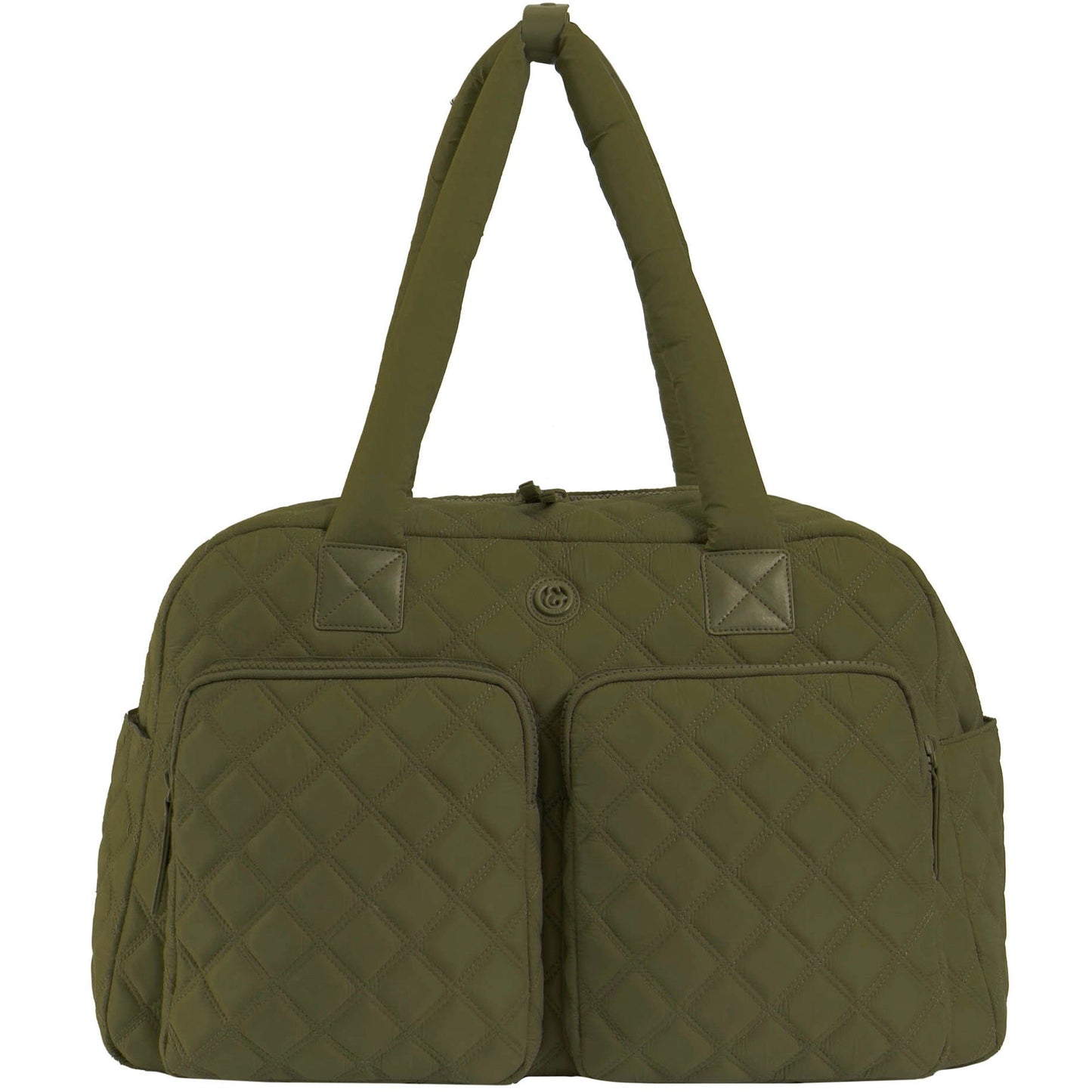 Joan & David Two Pocket Diamond Quilted 22 in. Duffel Bag