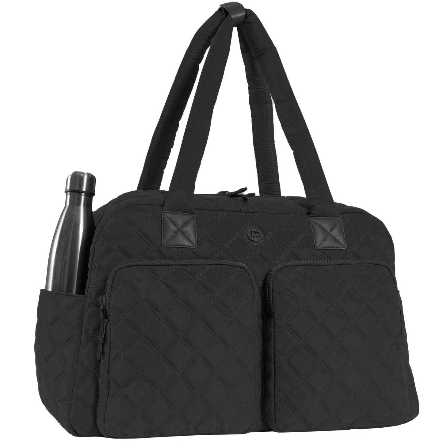 Joan & David Two Pocket Diamond Quilted 22 in. Duffel Bag
