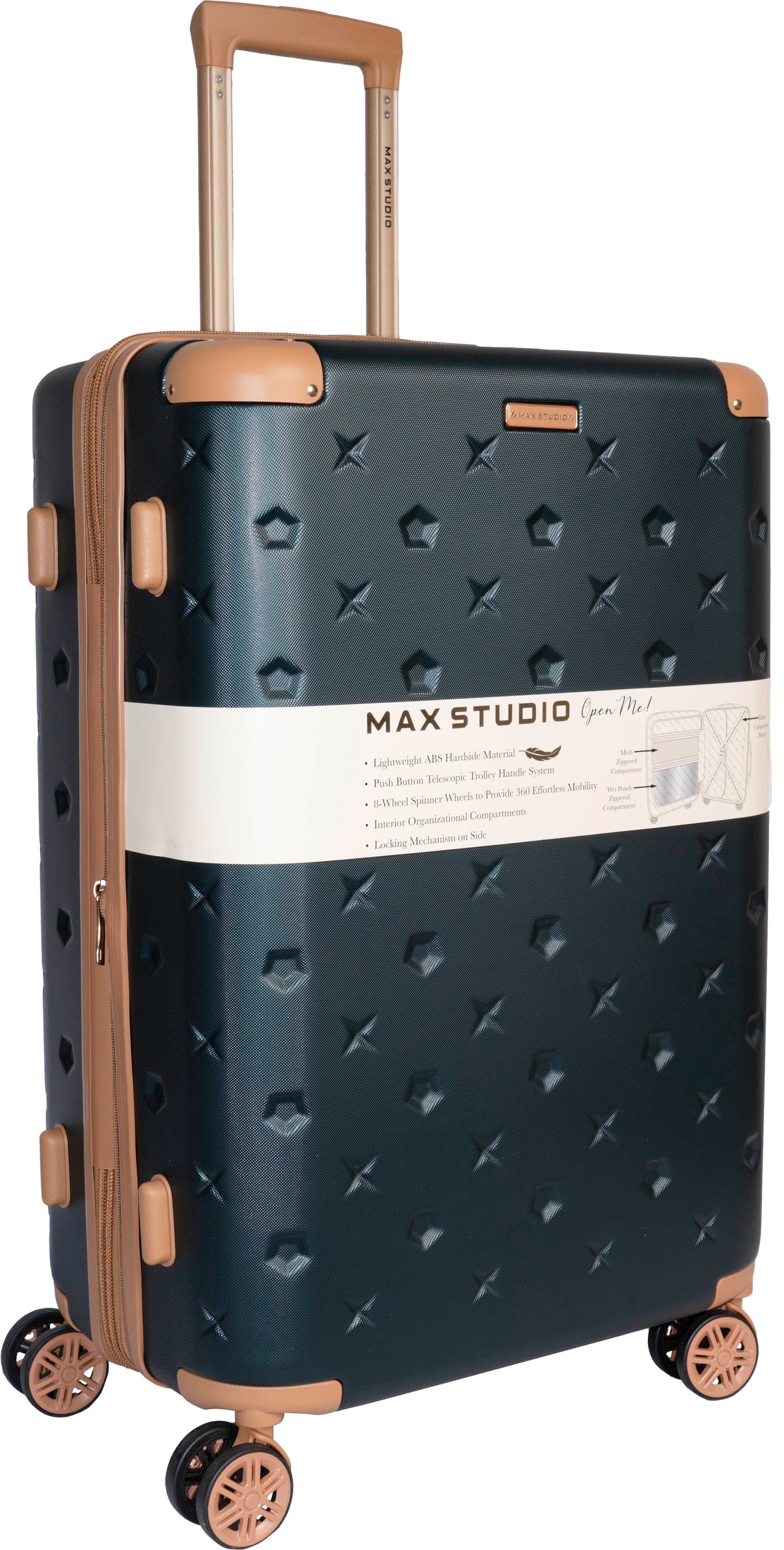 Max Studio Hard Sided ABS 3-Piece The Bucharest  Luggage Set