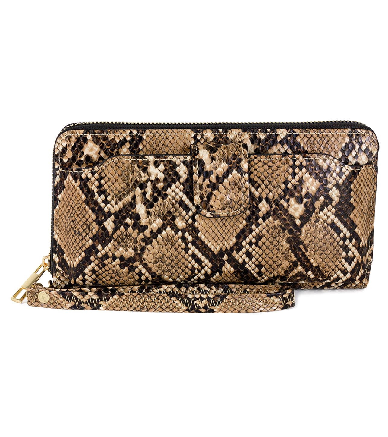 Rebecca & Rifka Snake Animal Print Phone Case Zip Wristlet Wallet