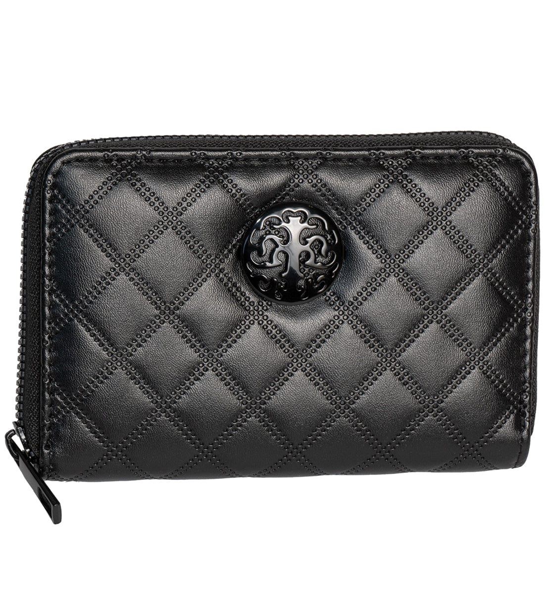 Rebecca & Rifka Smooth Diamond Quilt Medallion Zip Indexer Wallet