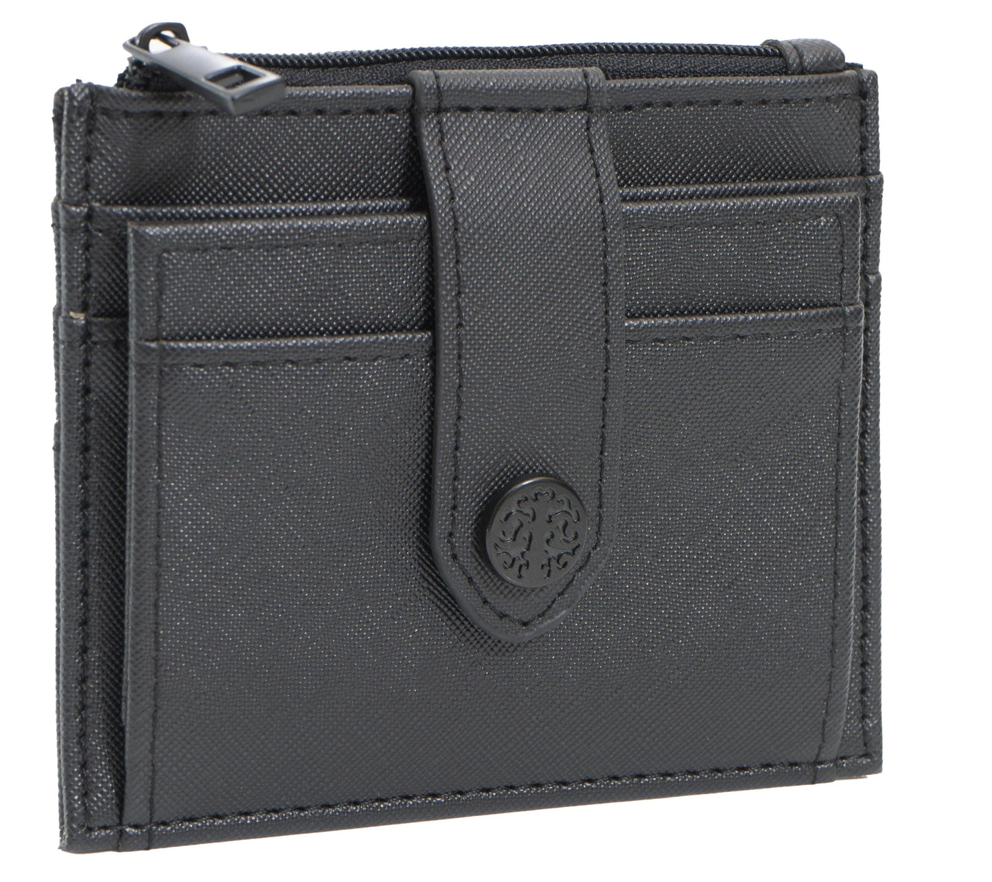 Rebecca & Rifka Saffiano Emblem Snap ID Card Holder