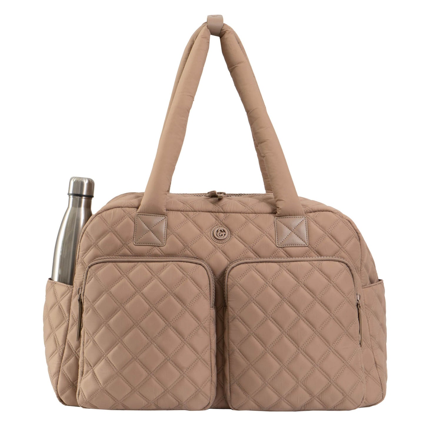 Joan & David Two Pocket Diamond Quilted 22 in. Duffel Bag